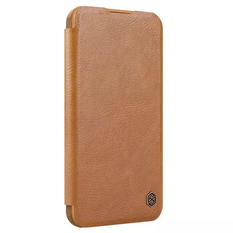 FRATO Samsung S24 Samsung Galaxy S24 Nillkin Qin Prop Leather Case Cover Brown
