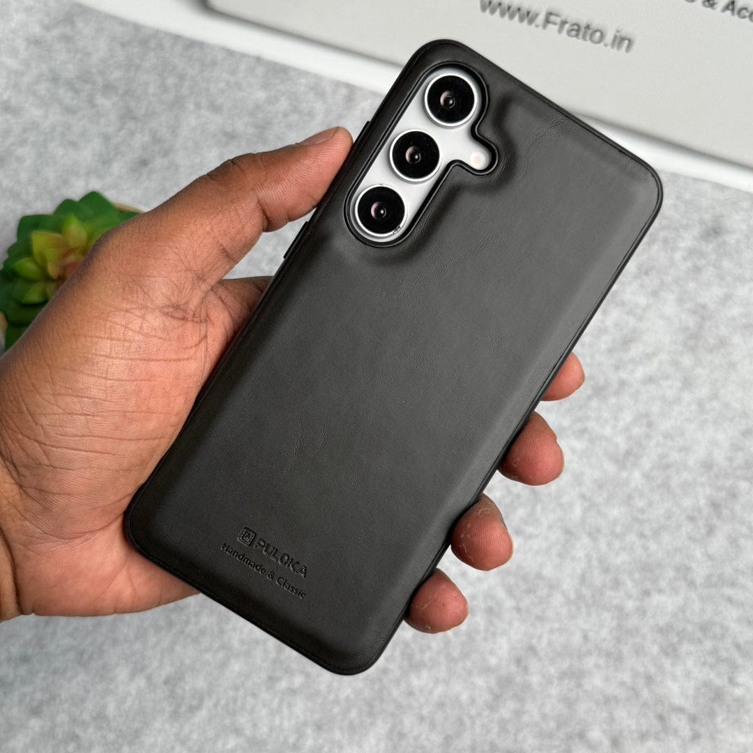 FRATO Samsung S24 Samsung Galaxy S24 PU Leather Thin Case Cover Minimalistic Design