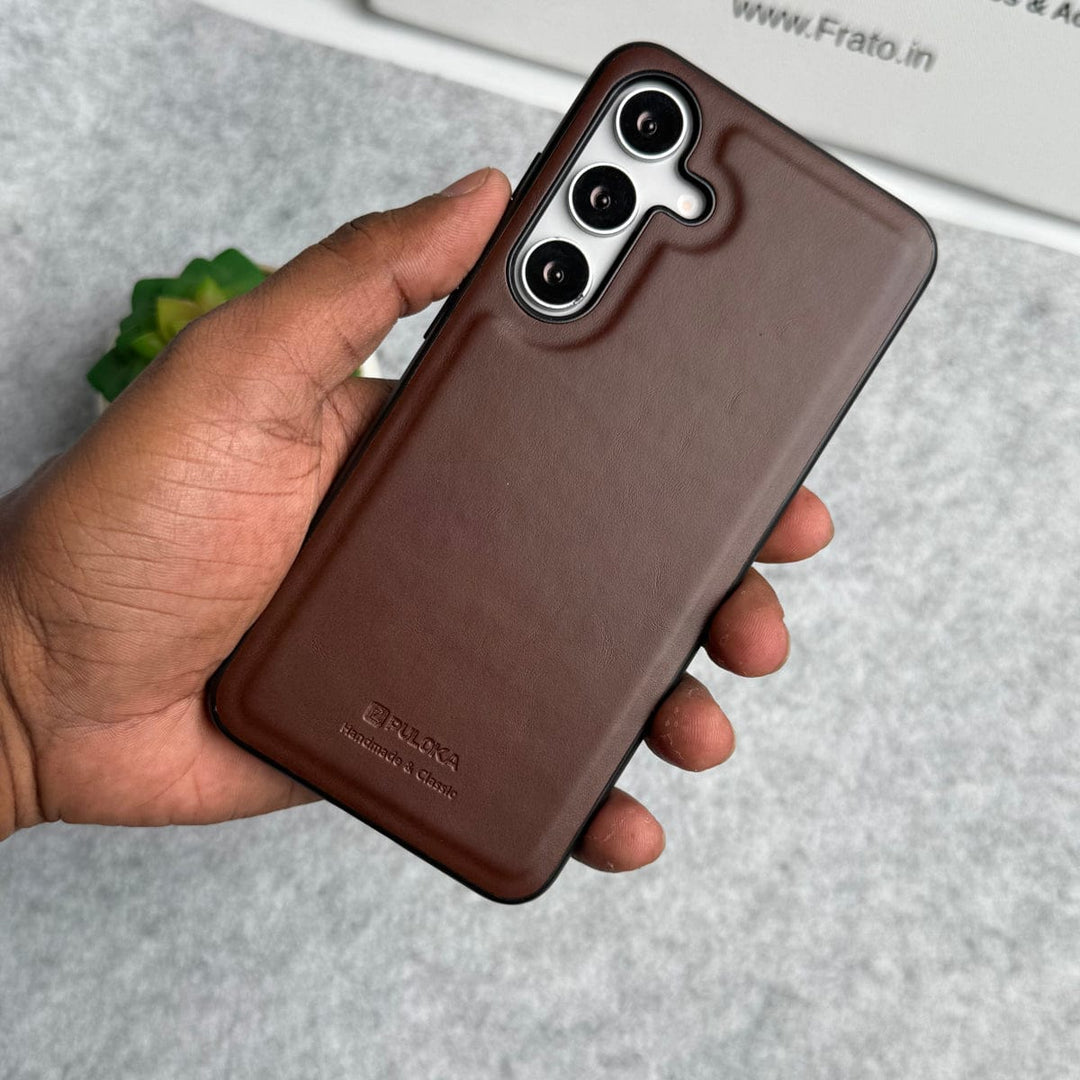 FRATO Samsung S24 Samsung Galaxy S24 PU Leather Thin Case Cover Minimalistic Design