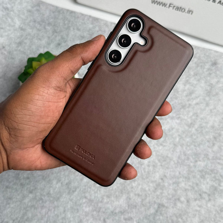 FRATO Samsung S24 Samsung Galaxy S24 PU Leather Thin Case Cover Minimalistic Design