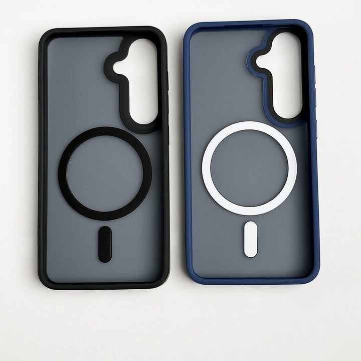 FRATO Samsung S24 Samsung Galaxy S24 Smoke Transparent Case With Magnetic Charging Ring