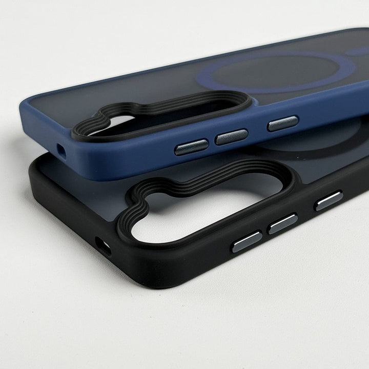 FRATO Samsung S24 Samsung Galaxy S24 Smoke Transparent Case With Magnetic Charging Ring