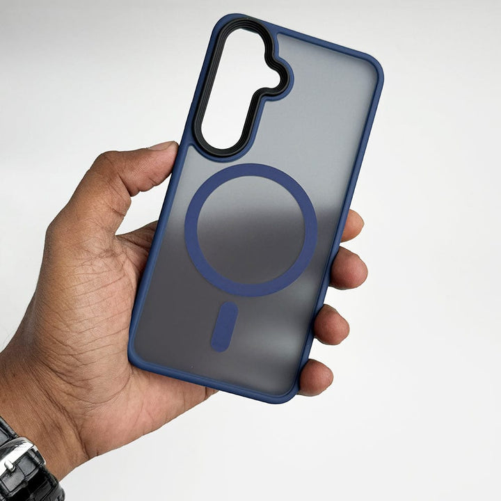 FRATO Samsung S24 Samsung Galaxy S24 Smoke Transparent Case With Magnetic Charging Ring