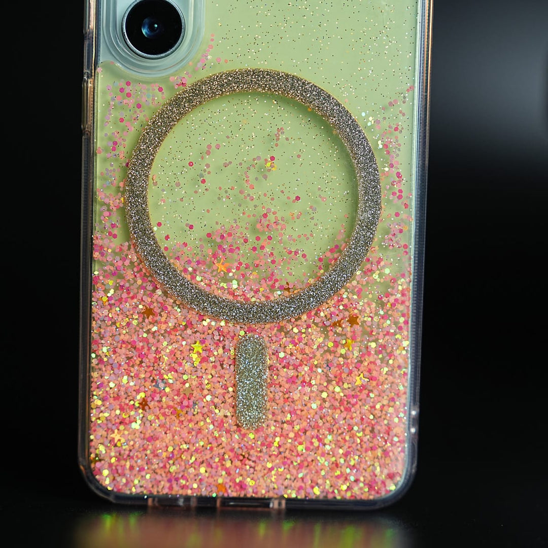 FRATO Samsung S24 Shimmer Sparkle Design Magnetic Ring Case For Samsung Galaxy S24