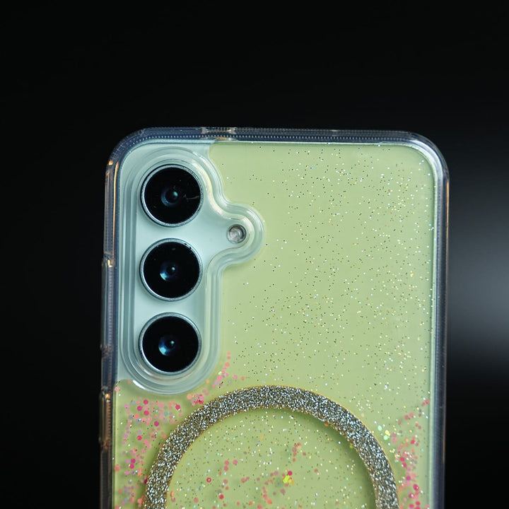 FRATO Samsung S24 Shimmer Sparkle Design Magnetic Ring Case For Samsung Galaxy S24