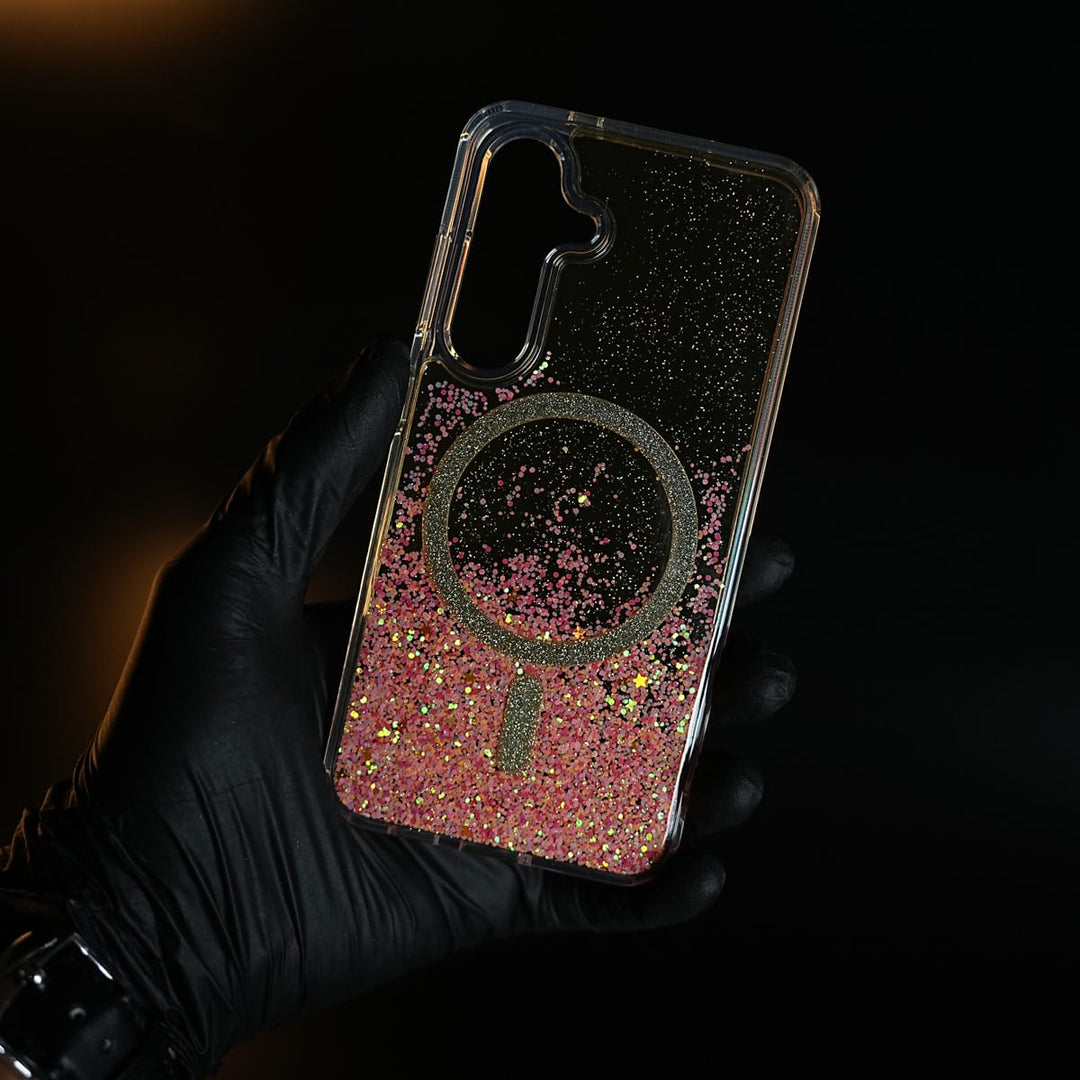 FRATO Samsung S24 Shimmer Sparkle Design Magnetic Ring Case For Samsung Galaxy S24