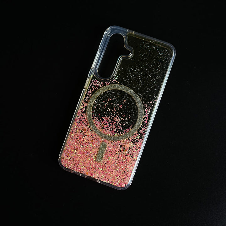 FRATO Samsung S24 Shimmer Sparkle Design Magnetic Ring Case For Samsung Galaxy S24