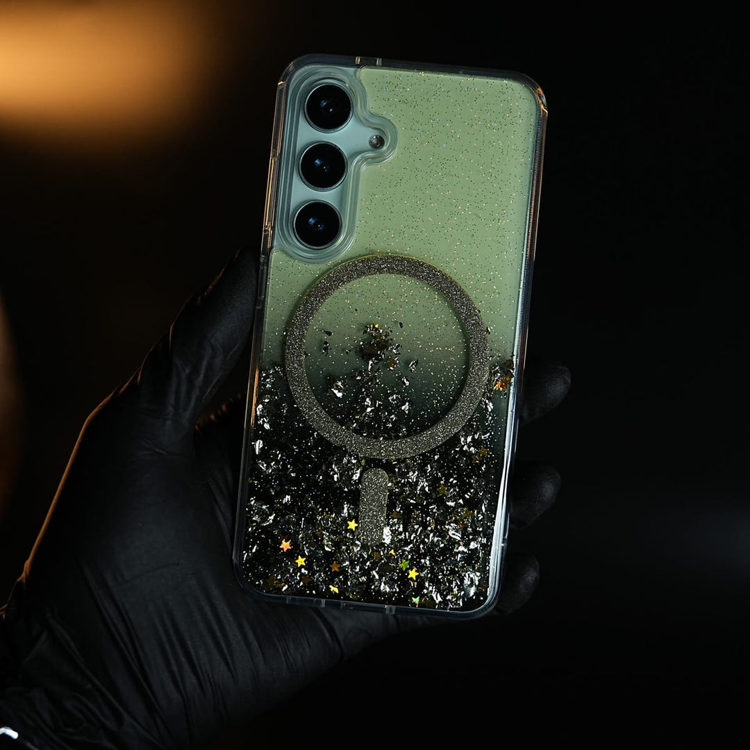 FRATO Samsung S24 Shimmer Sparkle Design Magnetic Ring Case For Samsung Galaxy S24