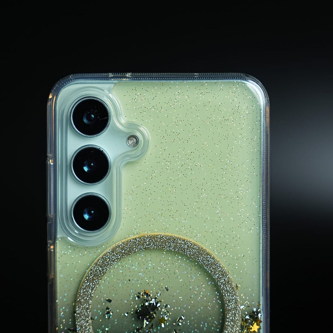 FRATO Samsung S24 Shimmer Sparkle Design Magnetic Ring Case For Samsung Galaxy S24