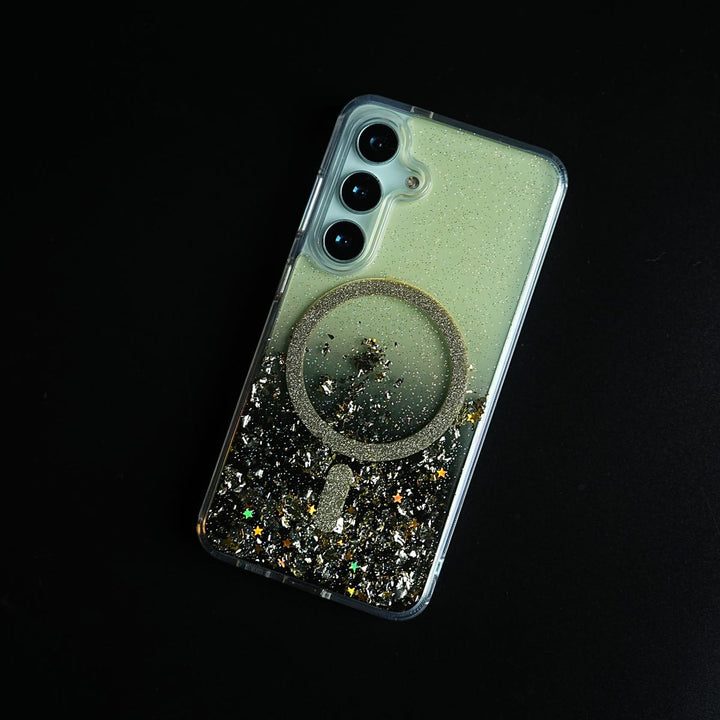 FRATO Samsung S24 Shimmer Sparkle Design Magnetic Ring Case For Samsung Galaxy S24