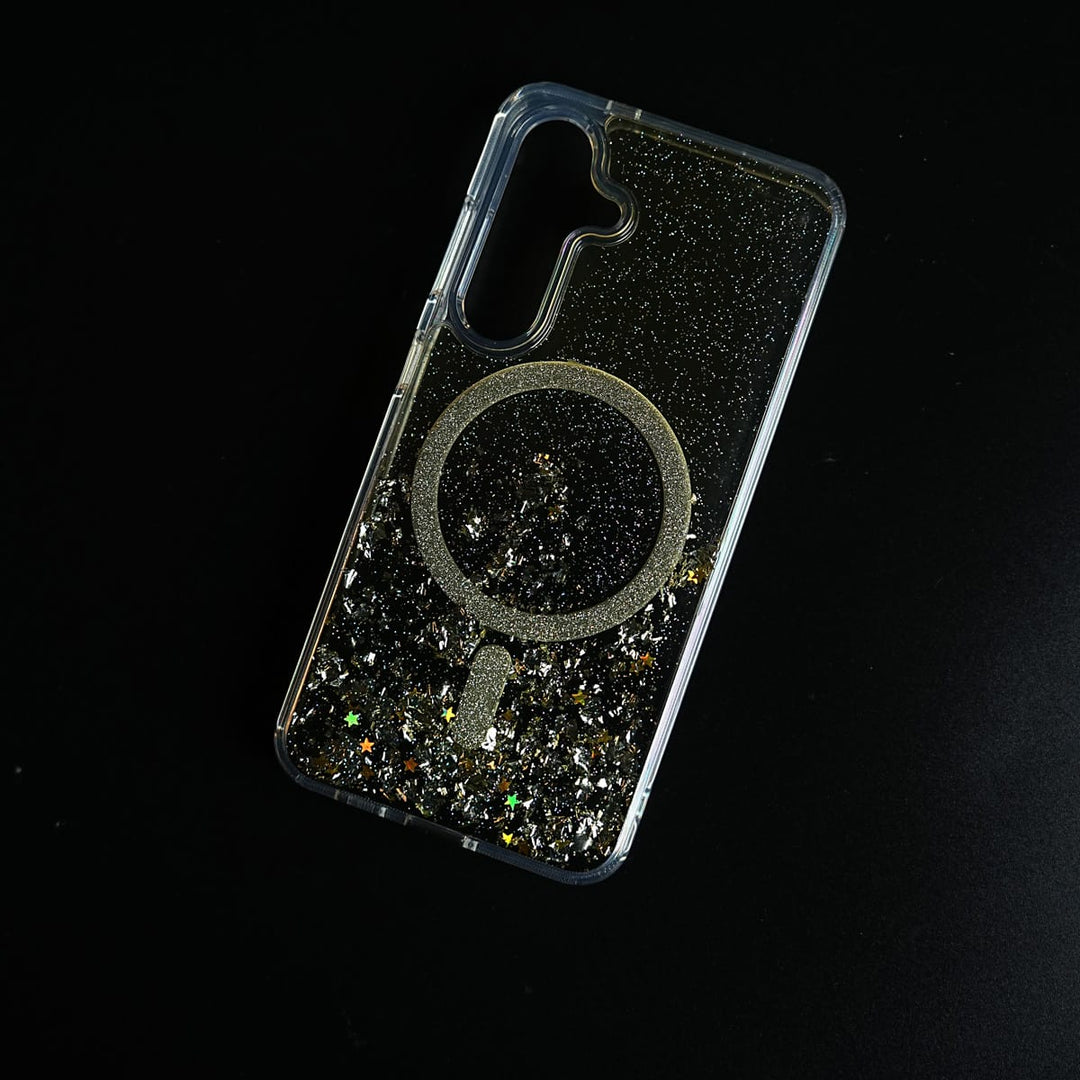 FRATO Samsung S24 Shimmer Sparkle Design Magnetic Ring Case For Samsung Galaxy S24
