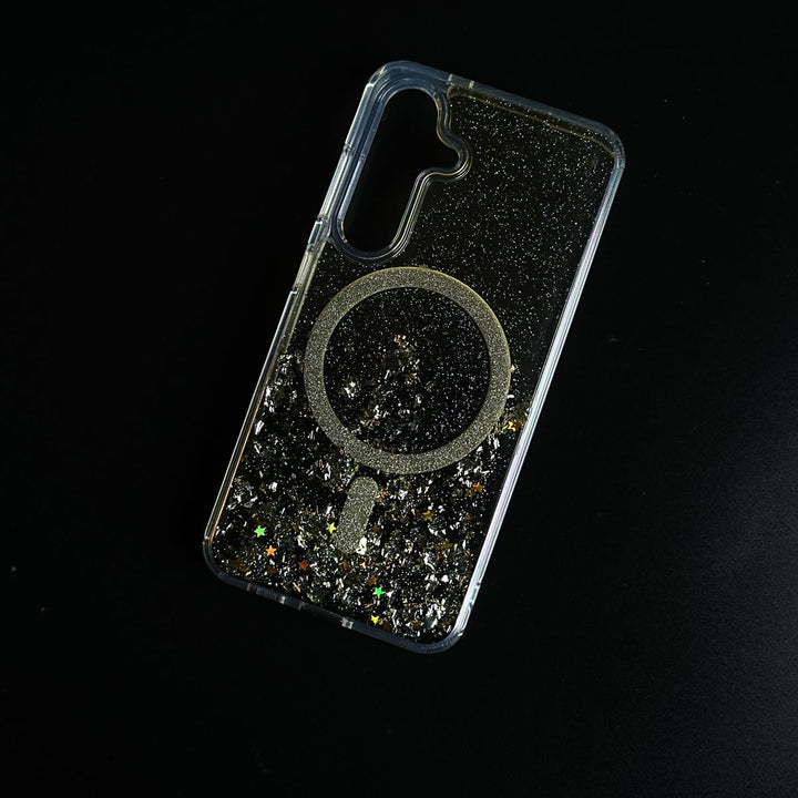 FRATO Samsung S24 Shimmer Sparkle Design Magnetic Ring Case For Samsung Galaxy S24