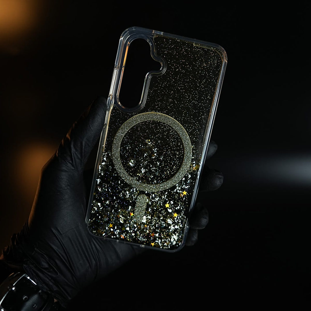 FRATO Samsung S24 Shimmer Sparkle Design Magnetic Ring Case For Samsung Galaxy S24