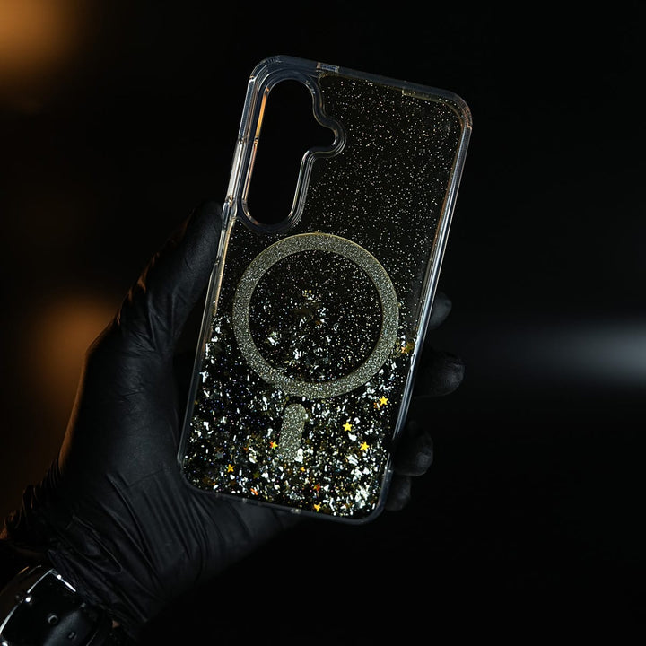 FRATO Samsung S24 Shimmer Sparkle Design Magnetic Ring Case For Samsung Galaxy S24