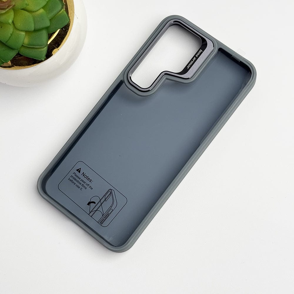 FRATO Samsung S24 Titanium Gray SamSung Galaxy S24 Acrylic Shield Shockproof Case With Metal Camera Ring