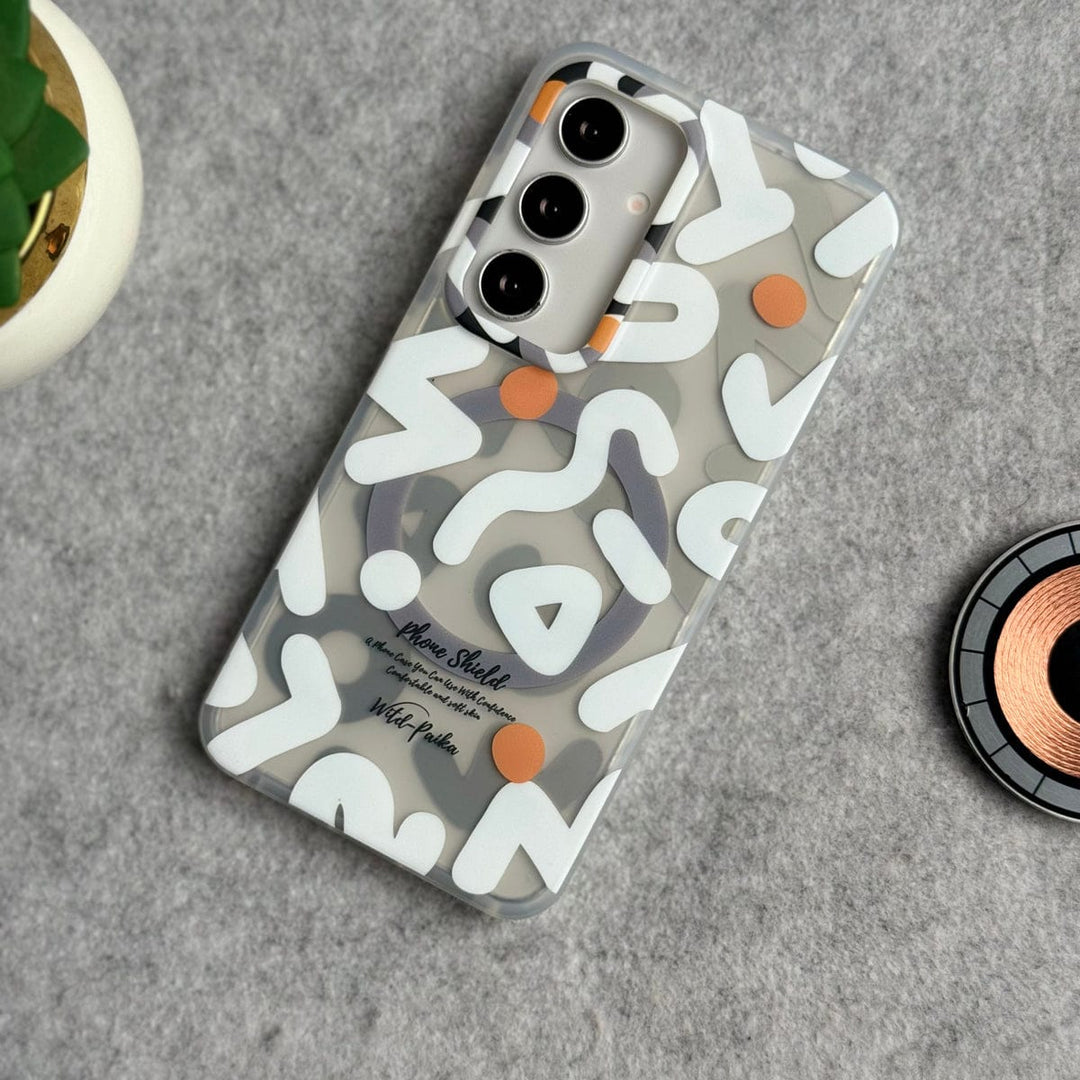 FRATO Samsung S24 White Samsung Galaxy S24 Graffiti Shockproof MagSafe Case Cover