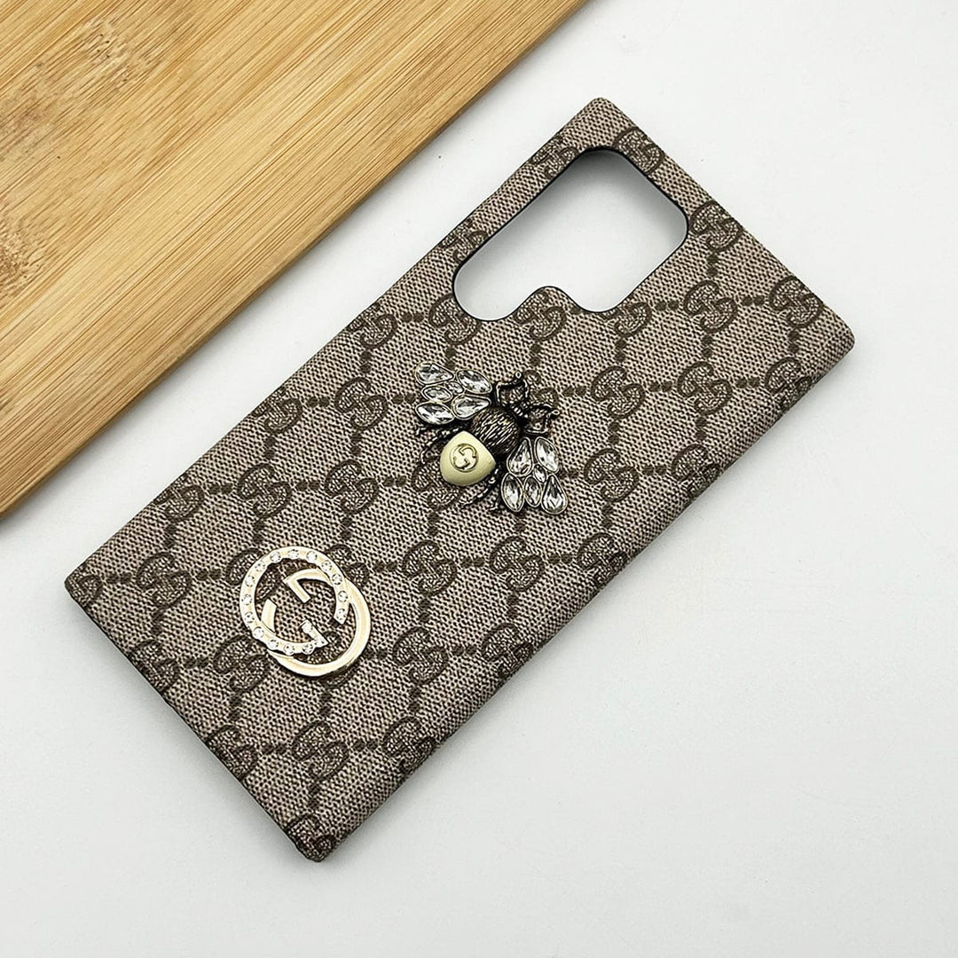 FRATO Samsung S24U BEE Samsung Galaxy S24 Ultra Luxury GG Brand 3D BEE Design Case Cover