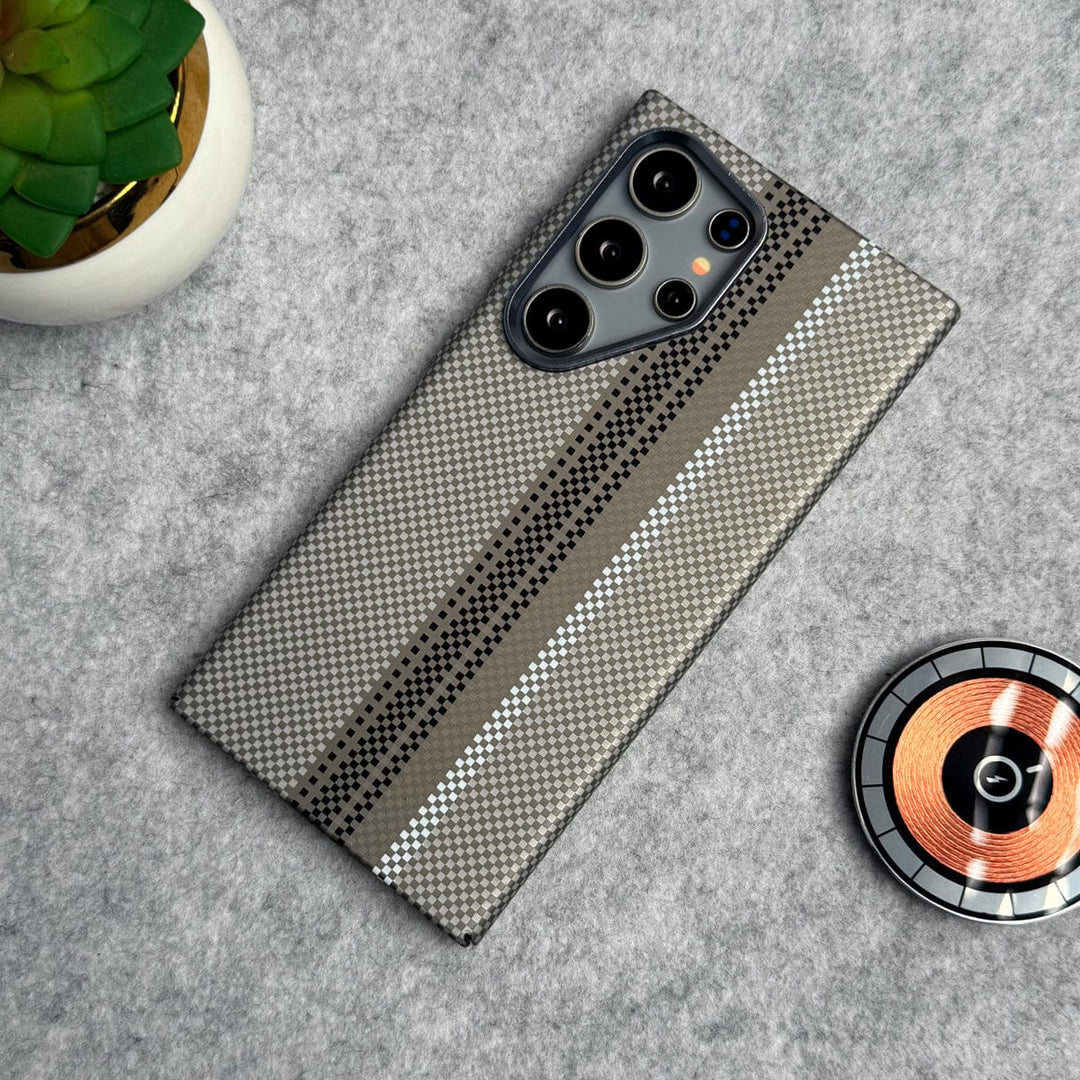 FRATO Samsung S24U Design 1 Samsung Galaxy S24 Ultra Carbon Fiber Texture Aramid Design Hard Pc MagSafe Case Cover