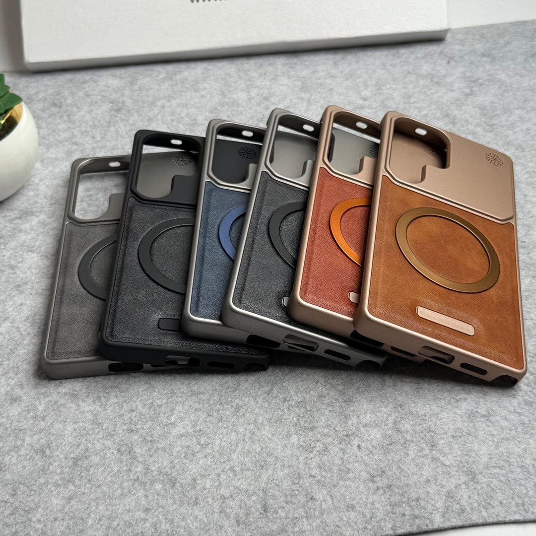 FRATO Samsung S24U Galaxy S24 Ultra Cover Frameless PU Leather Case