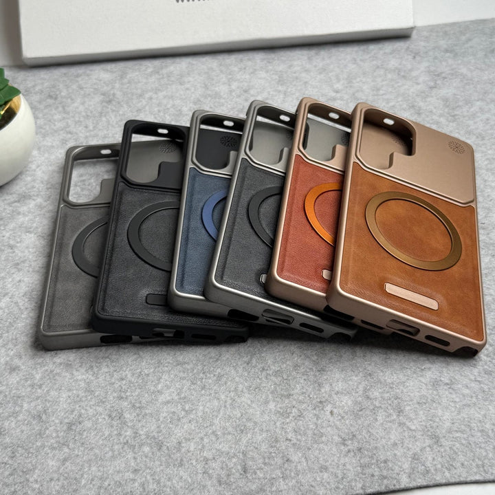 FRATO Samsung S24U Galaxy S24 Ultra Cover Frameless PU Leather Case