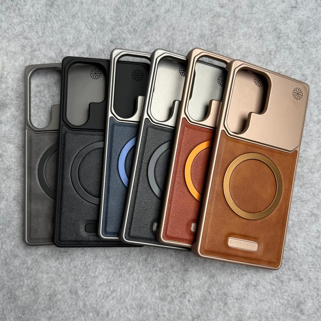 FRATO Samsung S24U Galaxy S24 Ultra Cover Frameless PU Leather Case