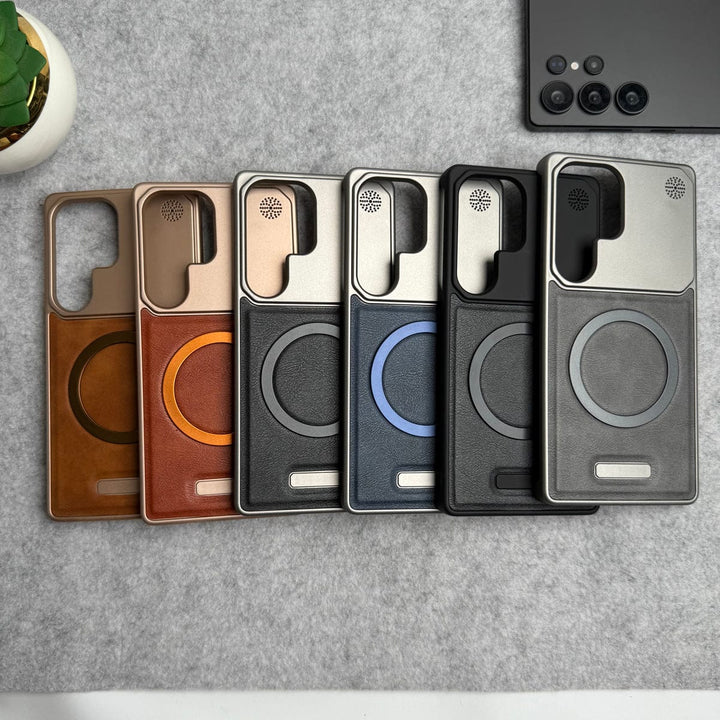 FRATO Samsung S24U Galaxy S24 Ultra Cover Frameless PU Leather Case