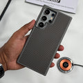 Samsung Galaxy S24 Ultra Premium Carbon Fiber Texture MagSafe Magnetic Case Cover