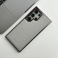 Samsung Galaxy S24 Ultra PU Leather Side Chrome Case Cover
