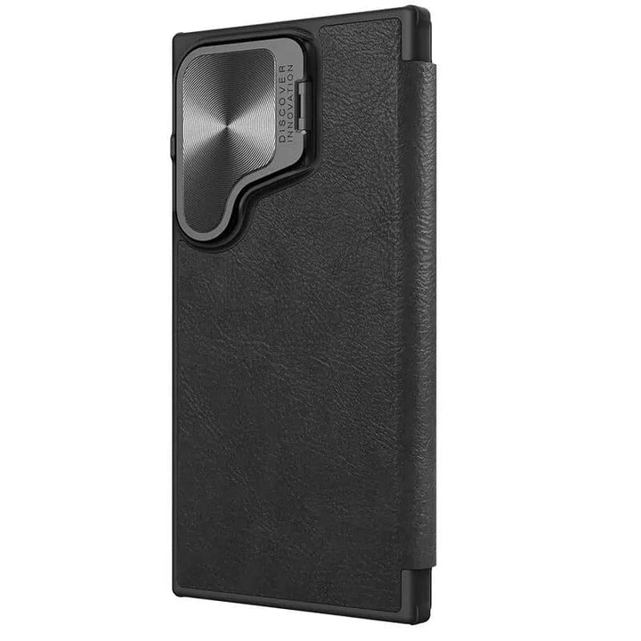 FRATO Samsung S24U Samsung Galaxy S24 Ultra Camera Protection Nillkin Qin Prop Leather Flip Cover Black