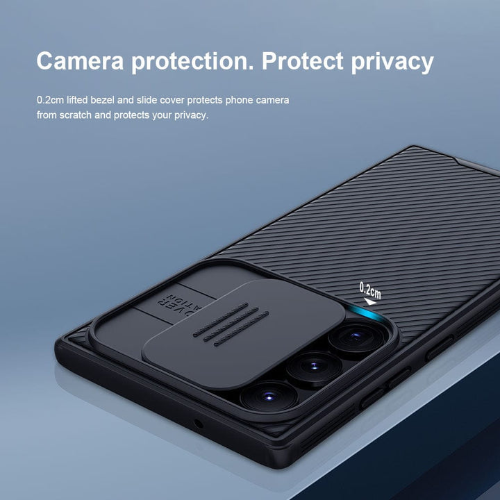 FRATO Samsung S24U Samsung Galaxy S24 Ultra Camshield Case Cover (Black)