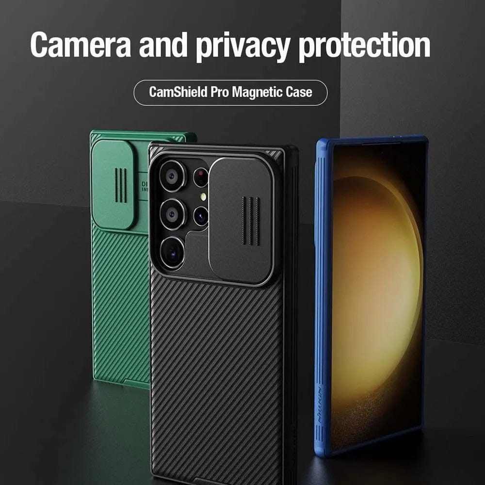 FRATO Samsung S24U Samsung Galaxy S24 Ultra Camshield Case Cover (Black)