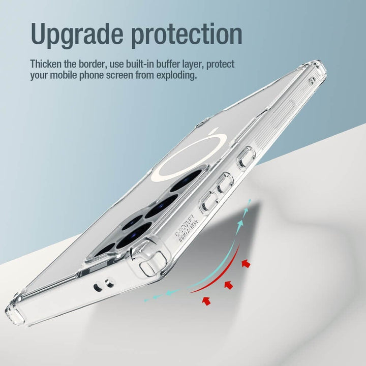 FRATO Samsung S24U Samsung Galaxy S24 Ultra Cover Transparent Nillkin TPU PRO Magnetic Case