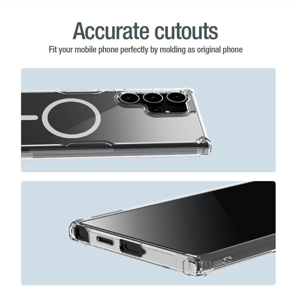 FRATO Samsung S24U Samsung Galaxy S24 Ultra Cover Transparent Nillkin TPU PRO Magnetic Case
