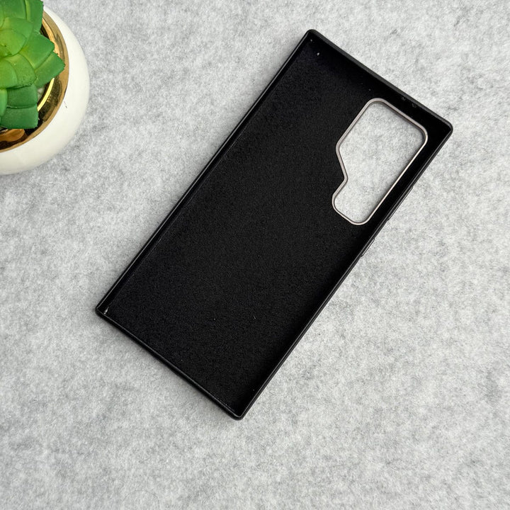 FRATO Samsung S24U Samsung Galaxy S24 Ultra Full Leather Case With Metal Alloy Camera Bumper