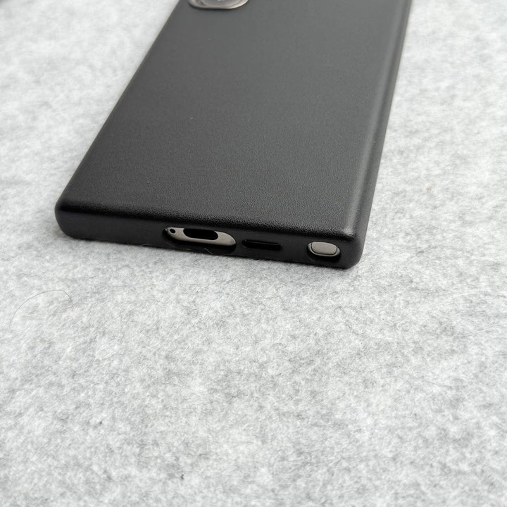 FRATO Samsung S24U Samsung Galaxy S24 Ultra Full Leather Case With Metal Alloy Camera Bumper