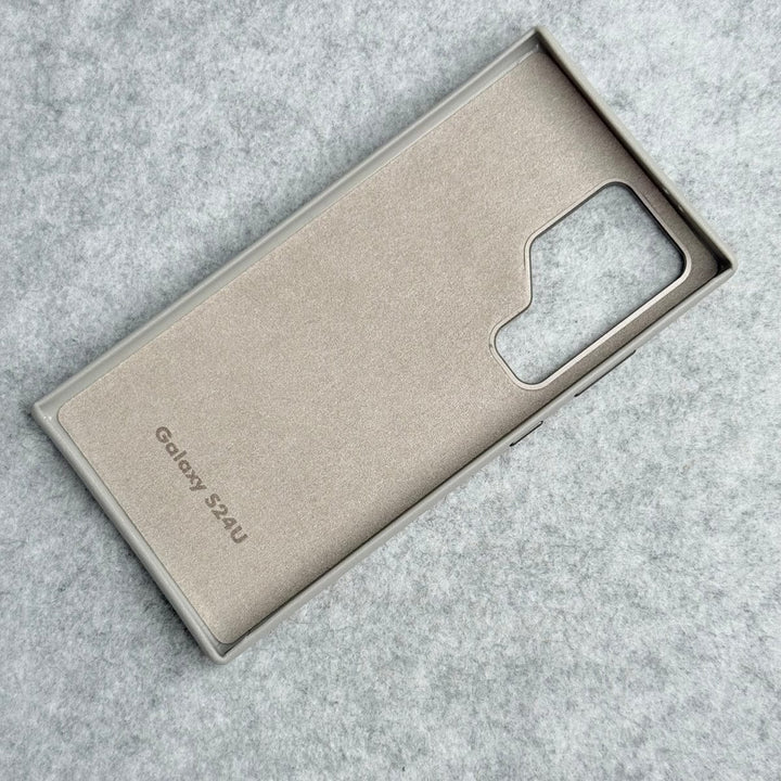 FRATO Samsung S24U Samsung Galaxy S24 Ultra Full Leather Case With Metal Alloy Camera Bumper