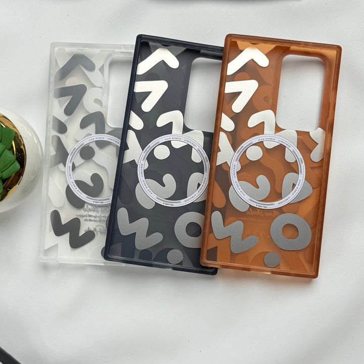 FRATO Samsung S24U Samsung Galaxy S24 Ultra Geometric Graffiti Shockproof MagSafe Case Cover