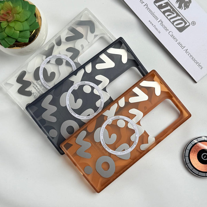 FRATO Samsung S24U Samsung Galaxy S24 Ultra Geometric Graffiti Shockproof MagSafe Case Cover