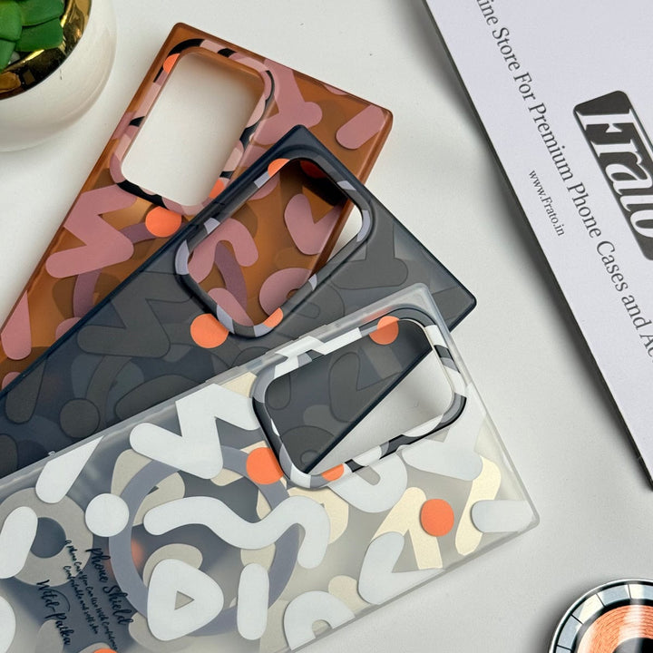 FRATO Samsung S24U Samsung Galaxy S24 Ultra Geometric Graffiti Shockproof MagSafe Case Cover