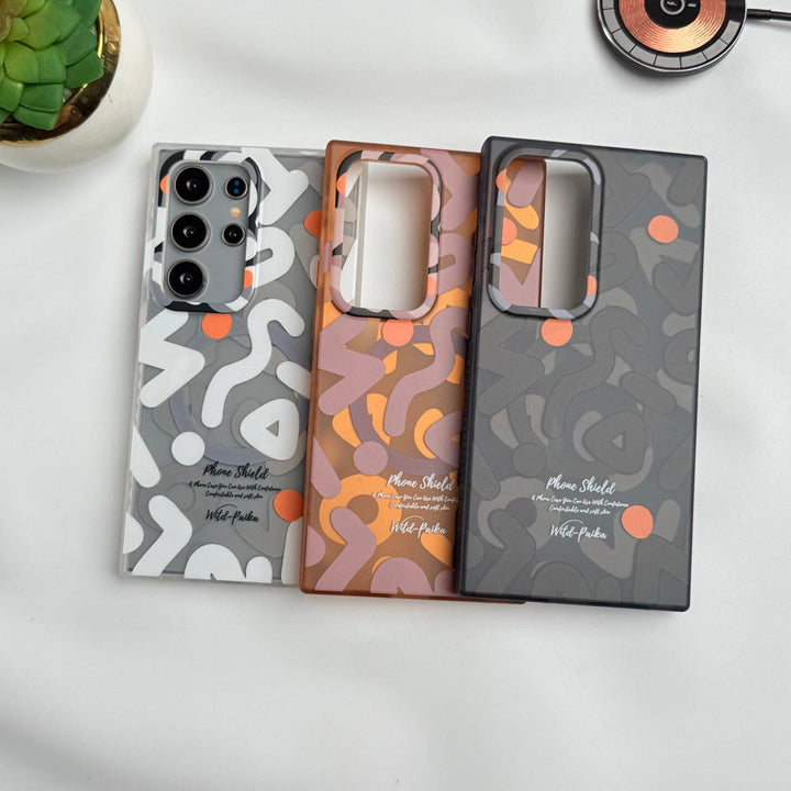 FRATO Samsung S24U Samsung Galaxy S24 Ultra Geometric Graffiti Shockproof MagSafe Case Cover
