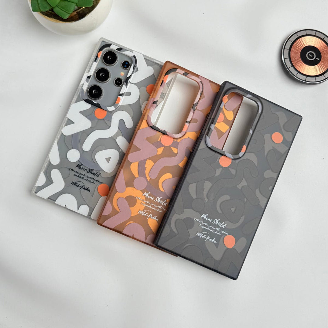 FRATO Samsung S24U Samsung Galaxy S24 Ultra Geometric Graffiti Shockproof MagSafe Case Cover