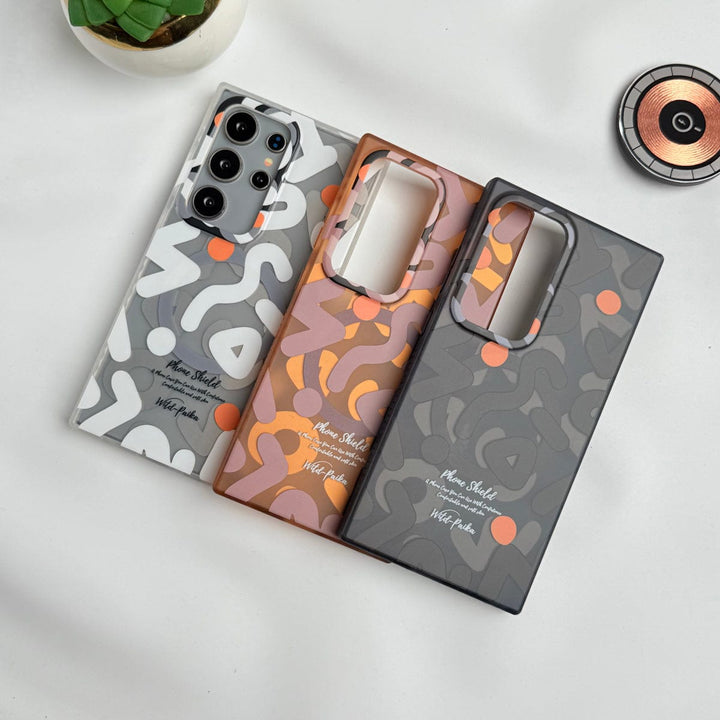 FRATO Samsung S24U Samsung Galaxy S24 Ultra Geometric Graffiti Shockproof MagSafe Case Cover