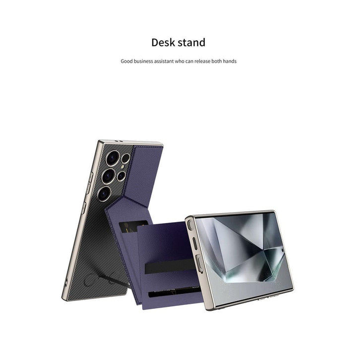 FRATO Samsung S24U Samsung Galaxy S24 Ultra Leather Multifunctional Card Holder case cover