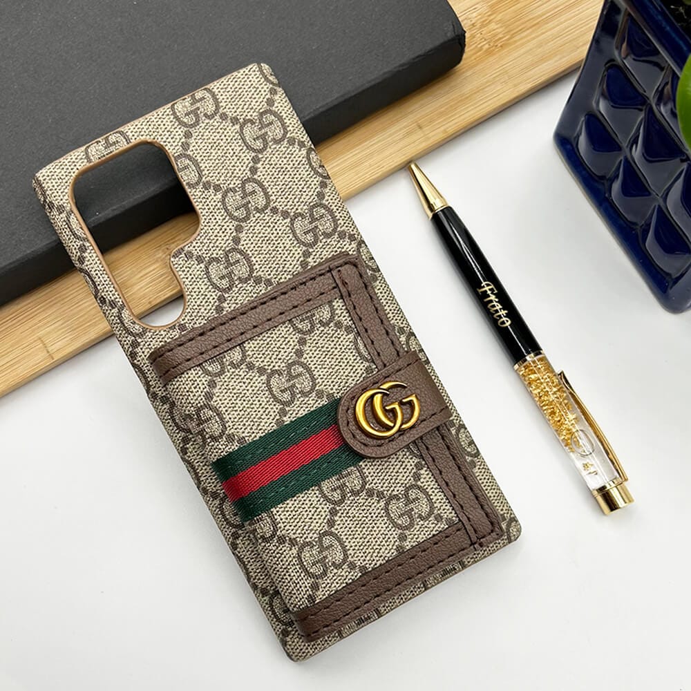 FRATO Samsung S24U Samsung Galaxy S24 Ultra Luxury Brand GG Wallet Case Cover