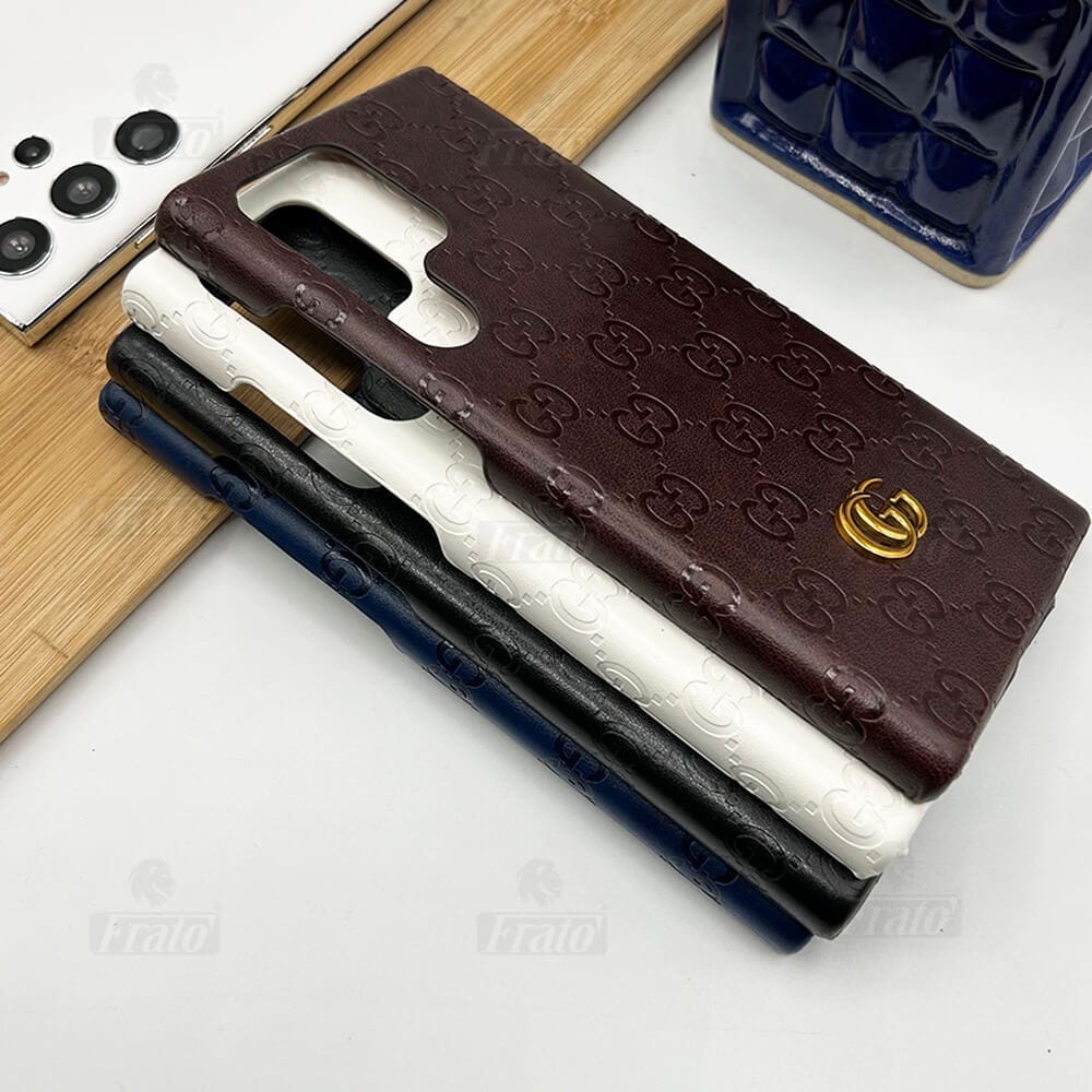FRATO Samsung S24U Samsung  Galaxy S24 Ultra Luxury GG Fashion Leather Brand Case Cover