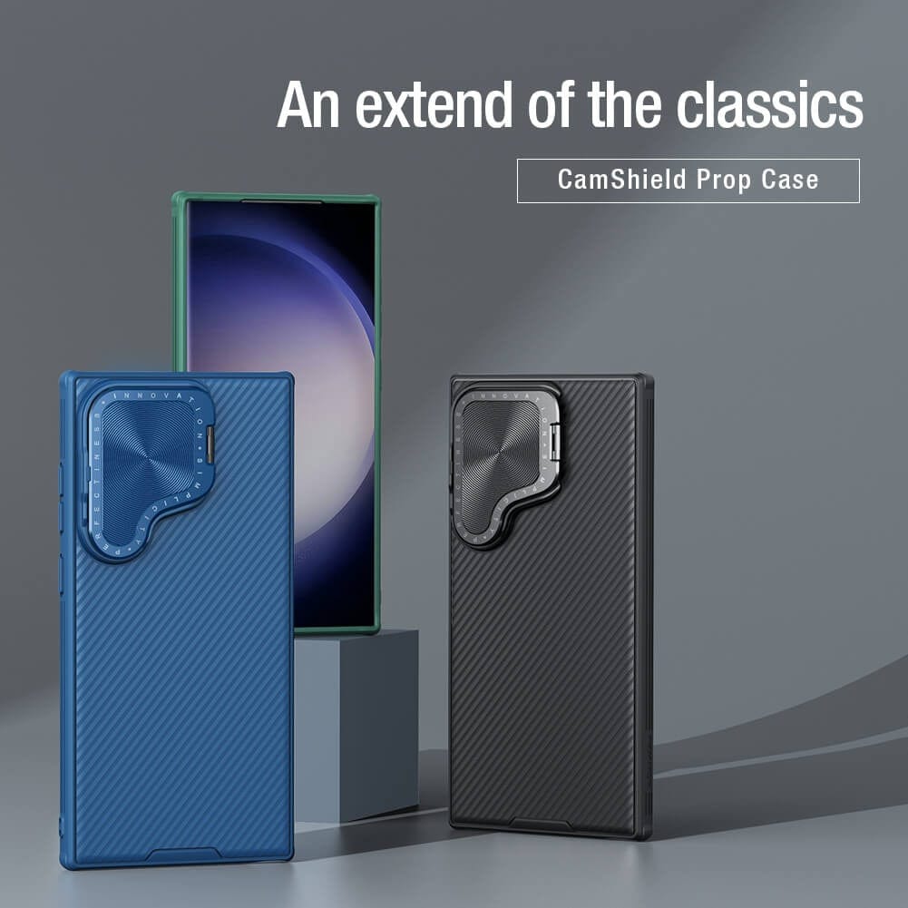 FRATO Samsung S24U Samsung Galaxy S24 Ultra Nillkin Camshield Prop Camera Protective Cover Case(Black)