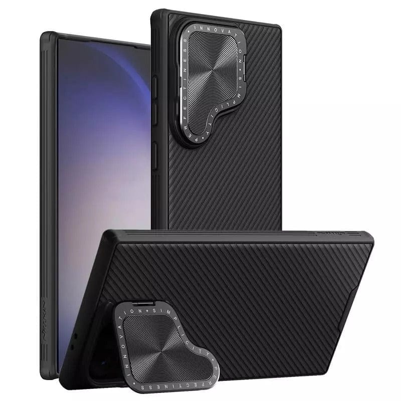 FRATO Samsung S24U Samsung Galaxy S24 Ultra Nillkin Camshield Prop Camera Protective Cover Case(Black)