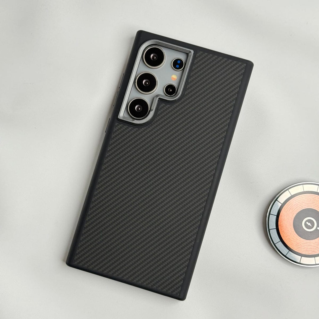 FRATO Samsung S24U Samsung Galaxy S24 Ultra Premium Carbon Fiber Texture Case Cover