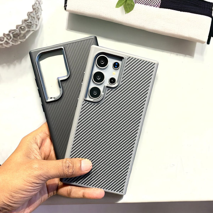 FRATO Samsung S24U Samsung Galaxy S24 Ultra Premium Carbon Fiber Texture Case Cover