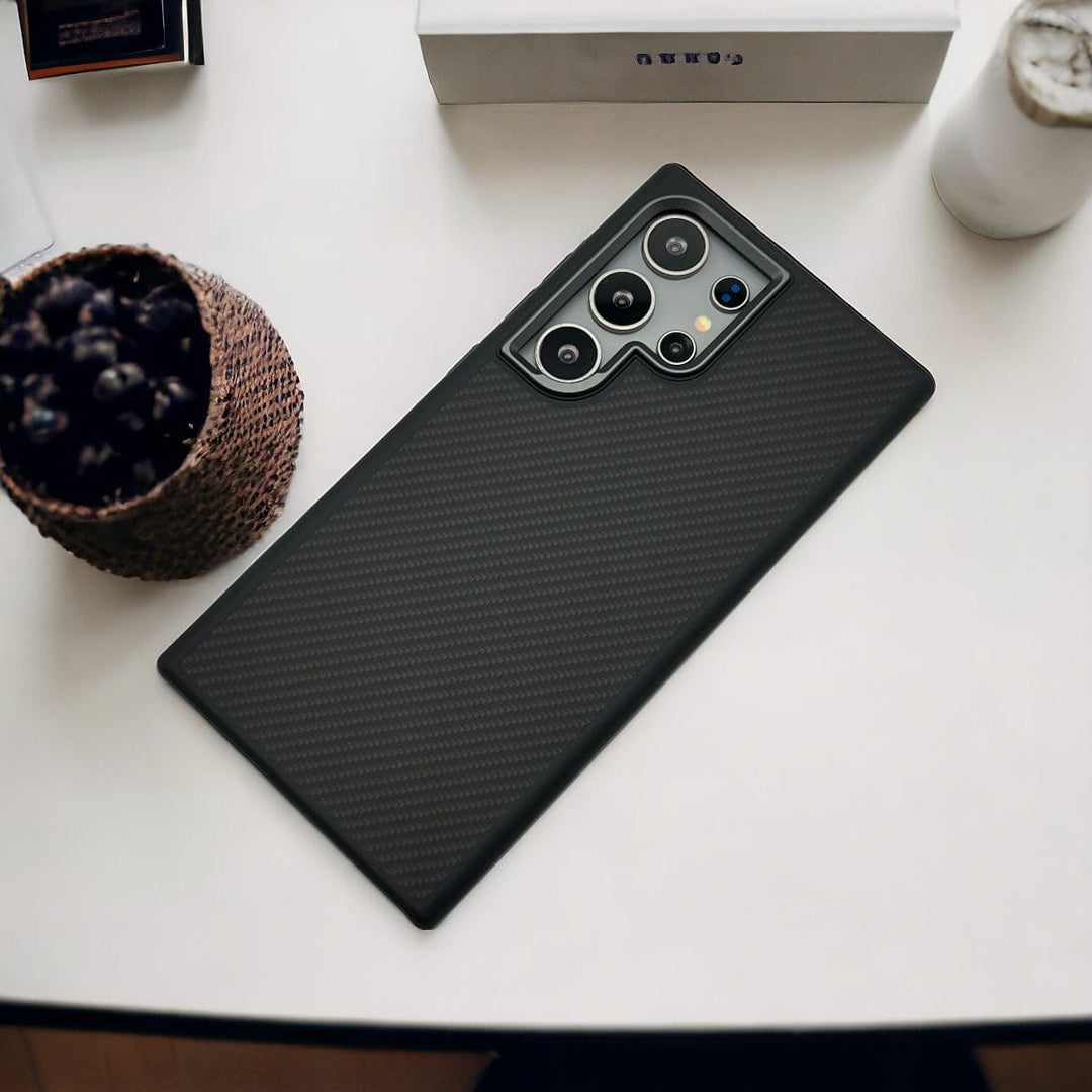 FRATO Samsung S24U Samsung Galaxy S24 Ultra Premium Carbon Fiber Texture Case Cover